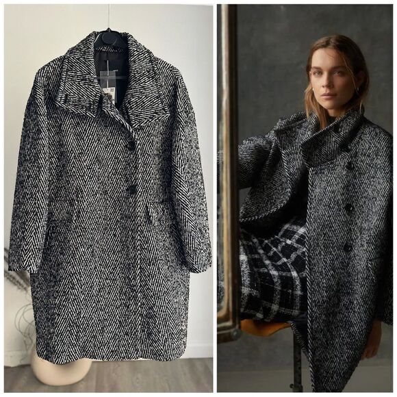 Mango Wool Blend Coat New - Picture 1 of 11